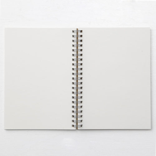 B6 Wirebound Notebook Plain Beige
