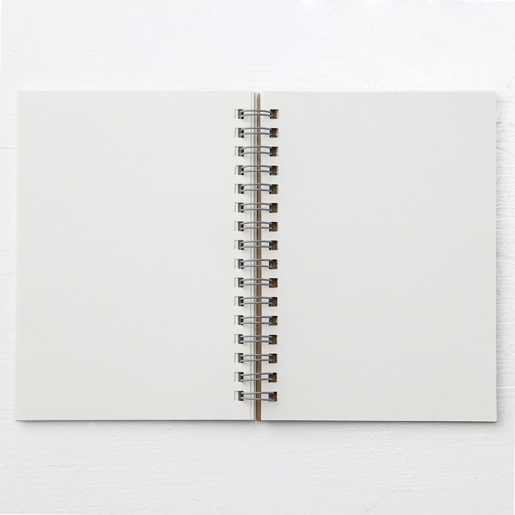 A6 Wirebound Notebook Plain Beige
