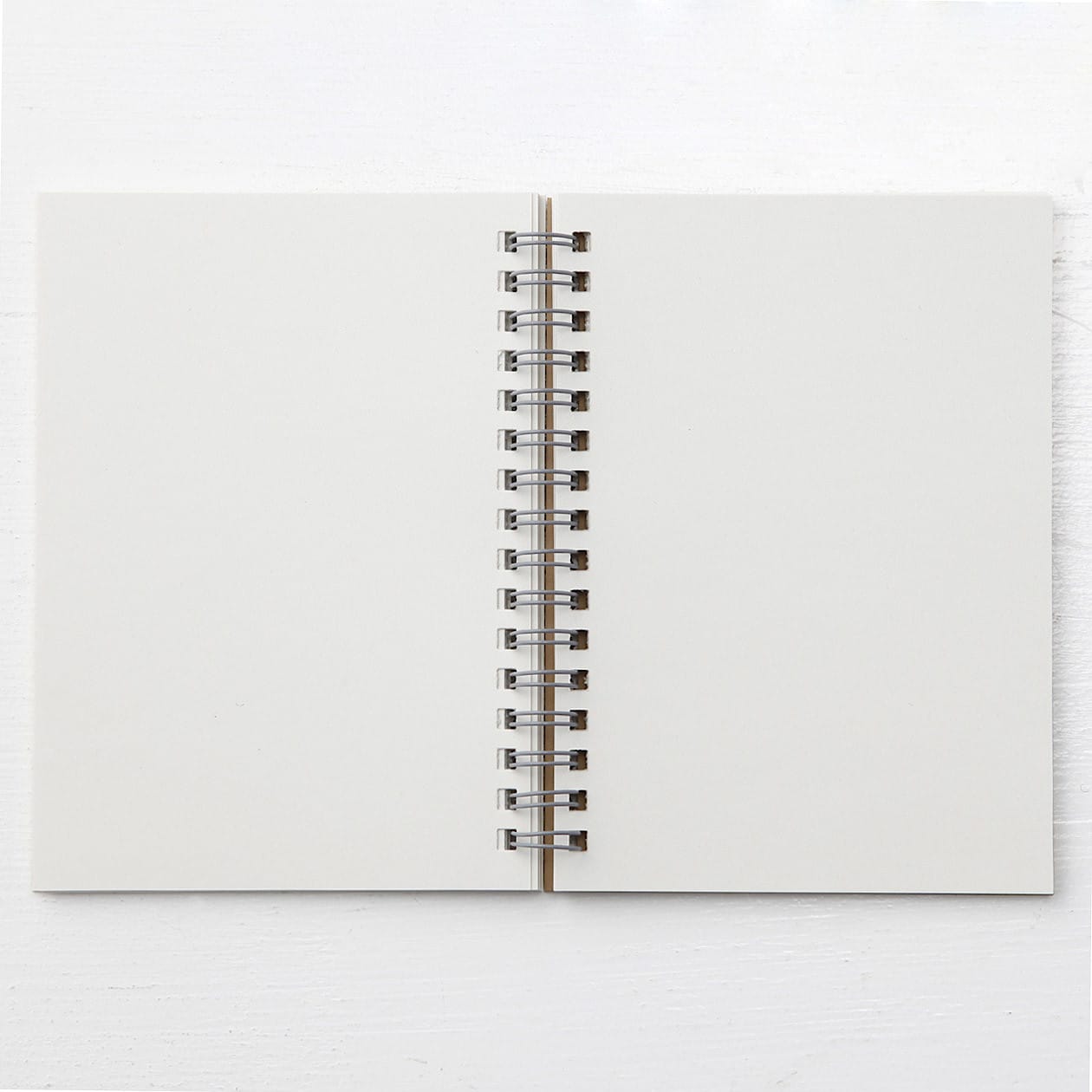A6 Wirebound Notebook Plain Beige