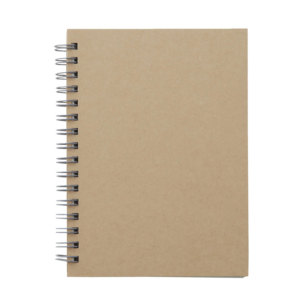 A6 Wirebound Notebook Plain Beige