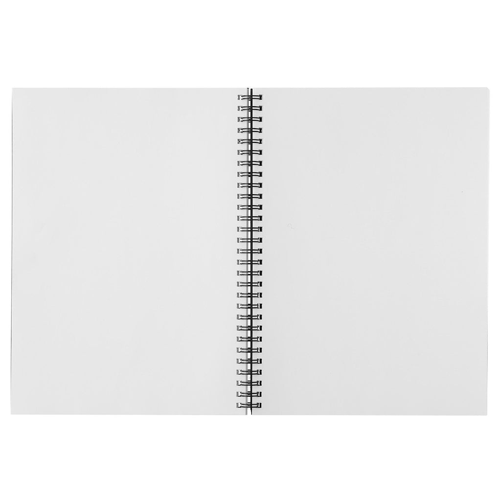B5 Recycled Paper Double Ring Blank Notebook - Dark Gray