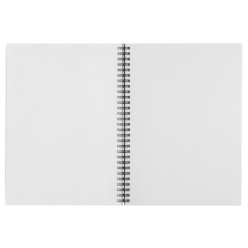 B5 Recycled Paper Double Ring Blank Notebook - Dark Gray