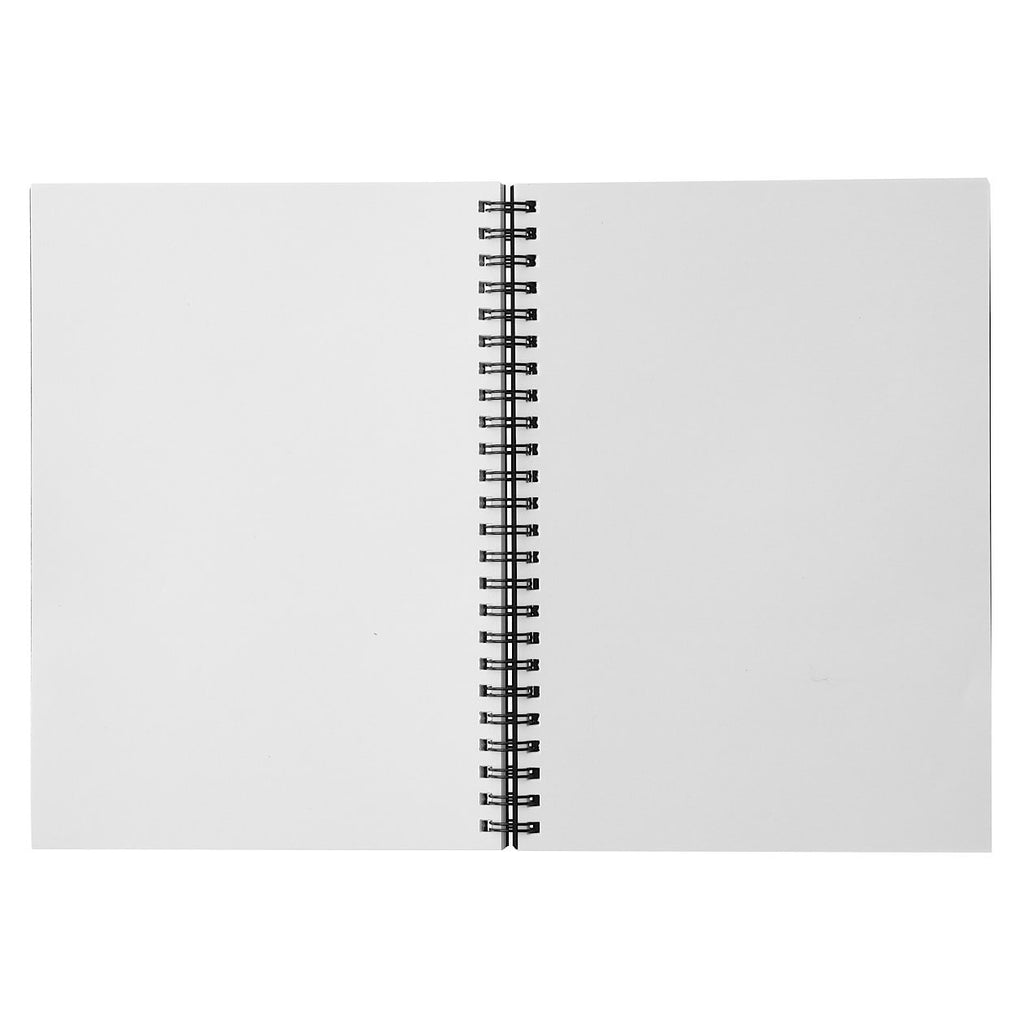 A5 Recycled Paper Double Ring Blank Notebook - Dark Grey