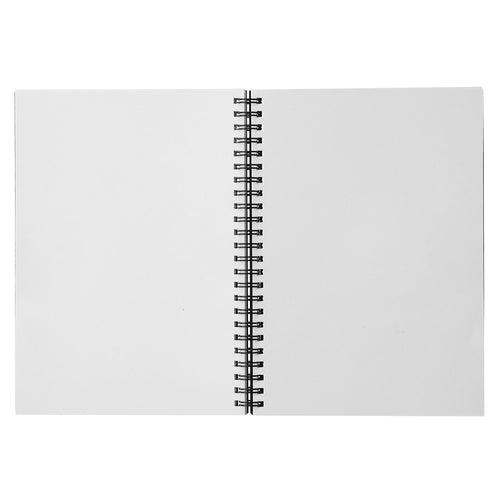 A5 Recycled Paper Double Ring Blank Notebook - Dark Grey