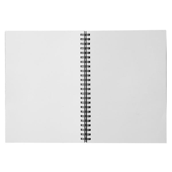 A5 Recycled Paper Double Ring Blank Notebook - Dark Grey