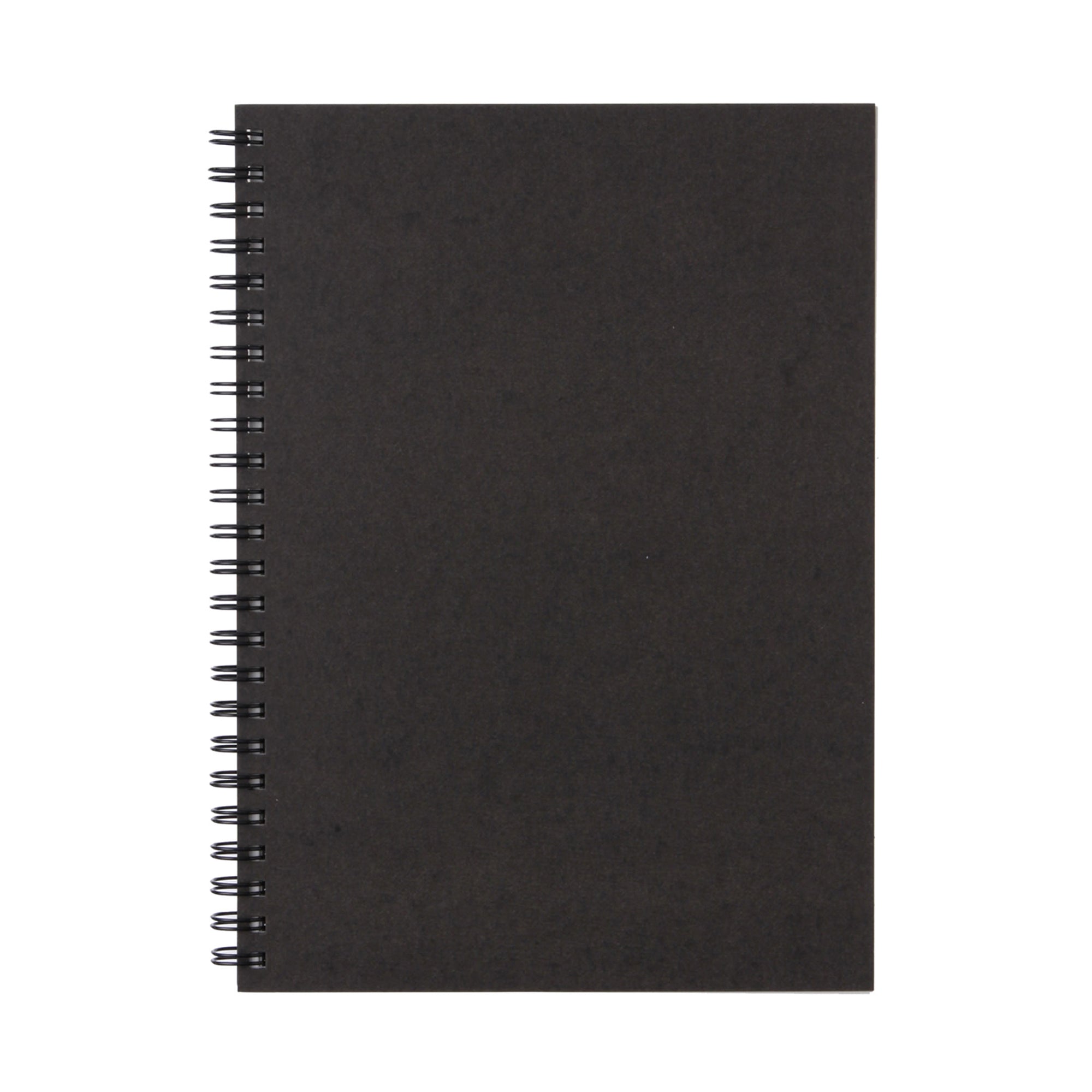 A5 Recycled Paper Double Ring Blank Notebook - Dark Grey Main image