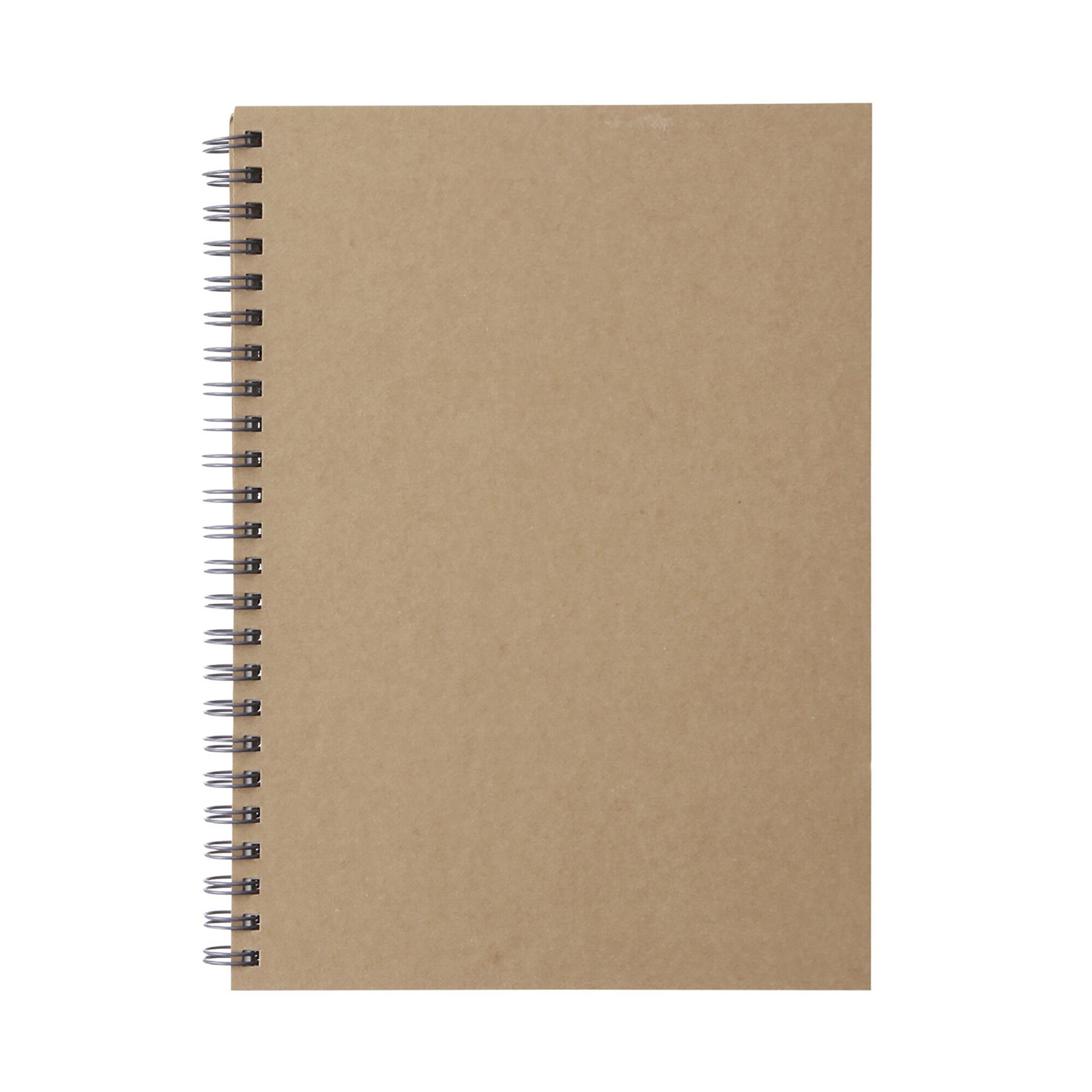 A5 Wirebound Notebook Plain Beige
