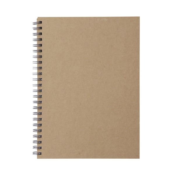 A5 Wirebound Notebook Plain Beige