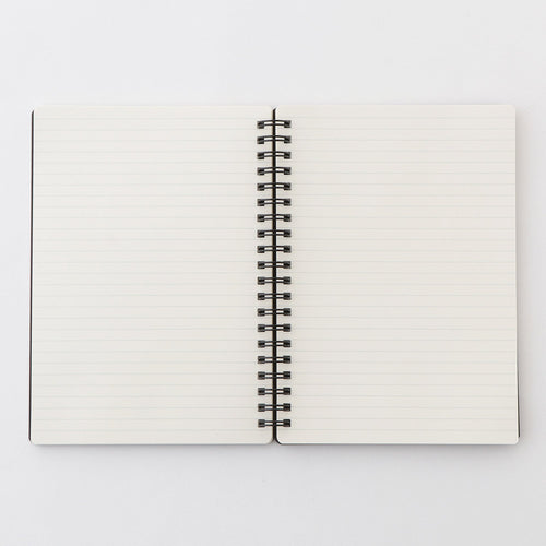 B6 Double Ring Lined Notebook with Strap