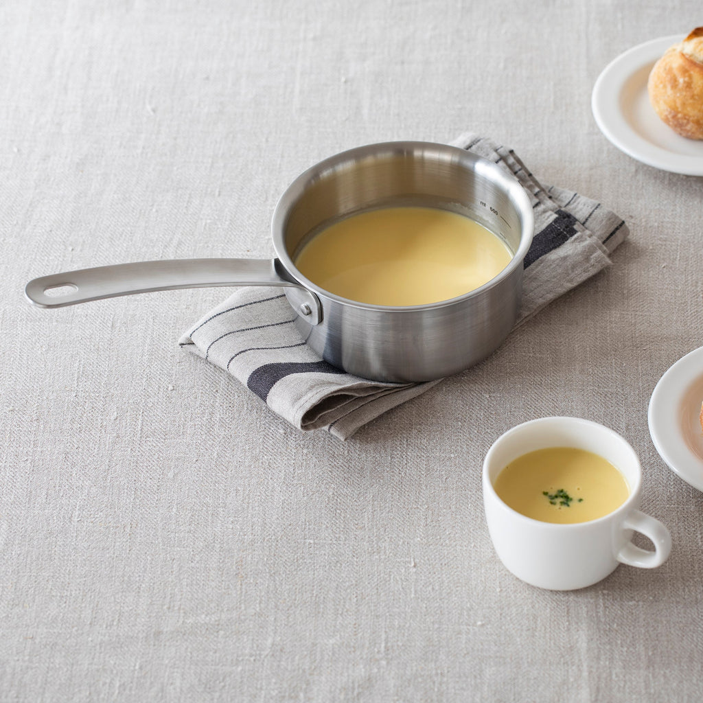 Stainless Aluminium 3-Layer Steel Milk Pan 1.05 Qt