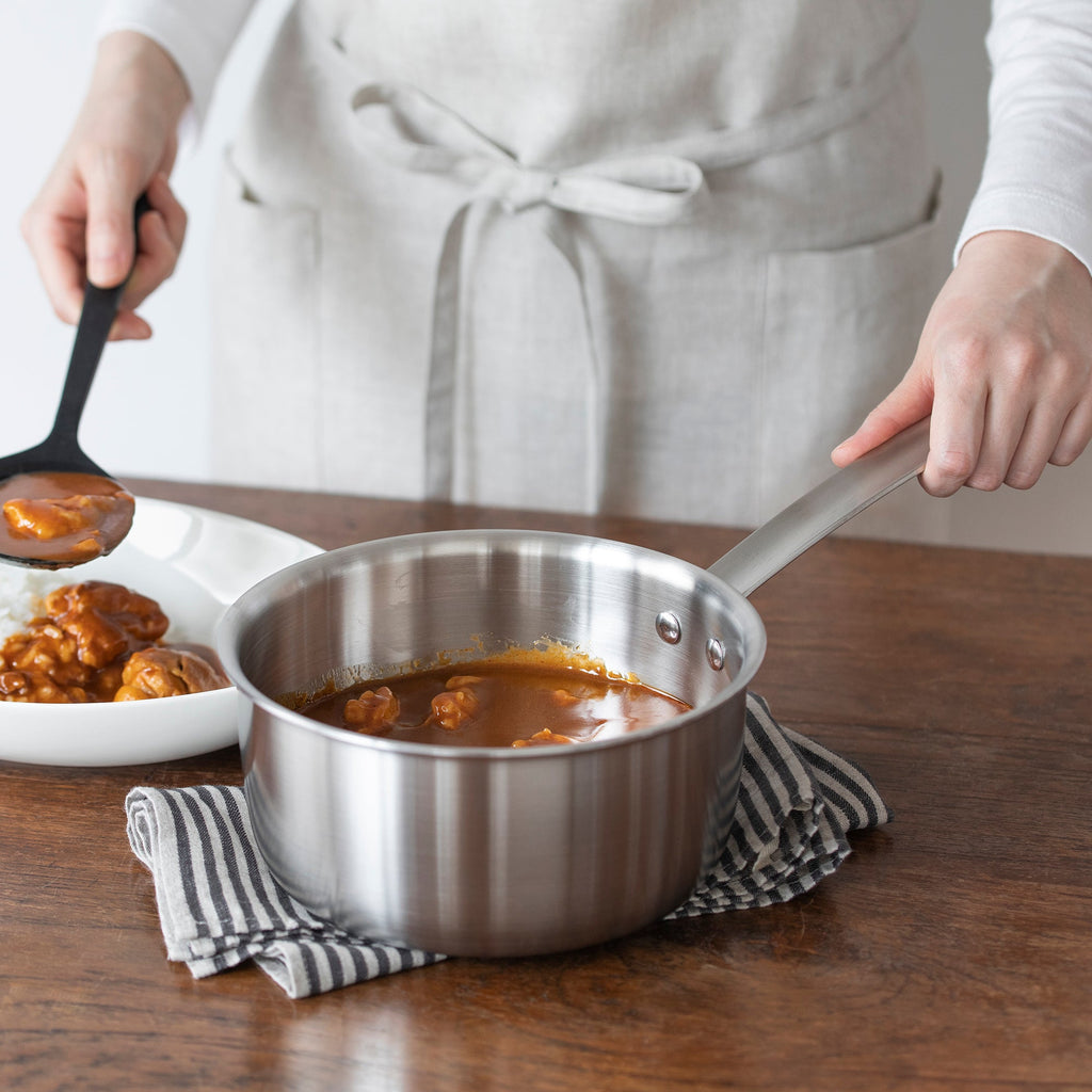 Stainless Aluminium 3-Layer Steel Saucepan 2.1 Qt