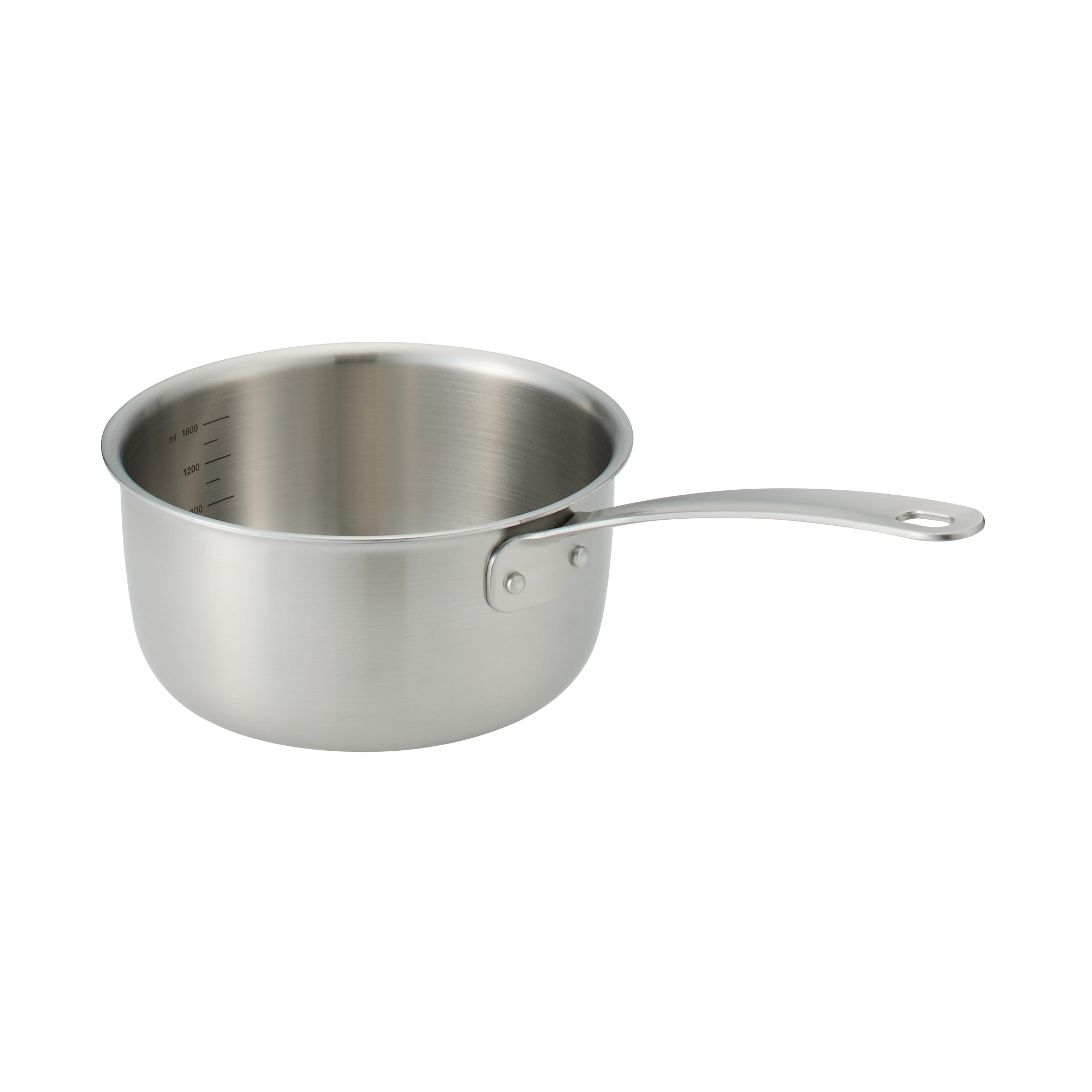Stainless Aluminium 3-Layer Steel Saucepan 2.1 Qt