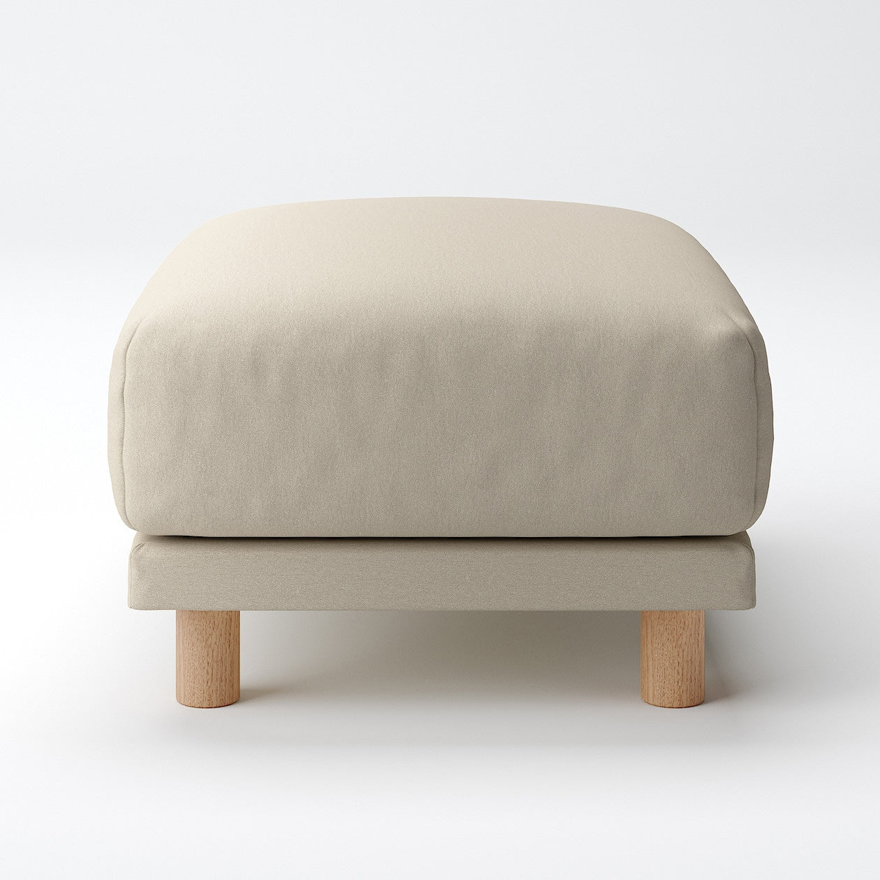 Cotton Canvas Cover for Urethane Pocket Coil Sofa - Ottoman Ottoman Sold Separately