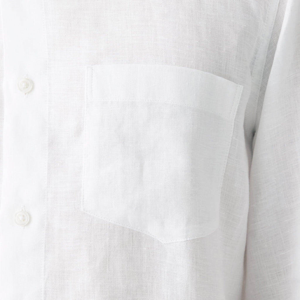 Men's French Linen Washed Stand Collar Shirt