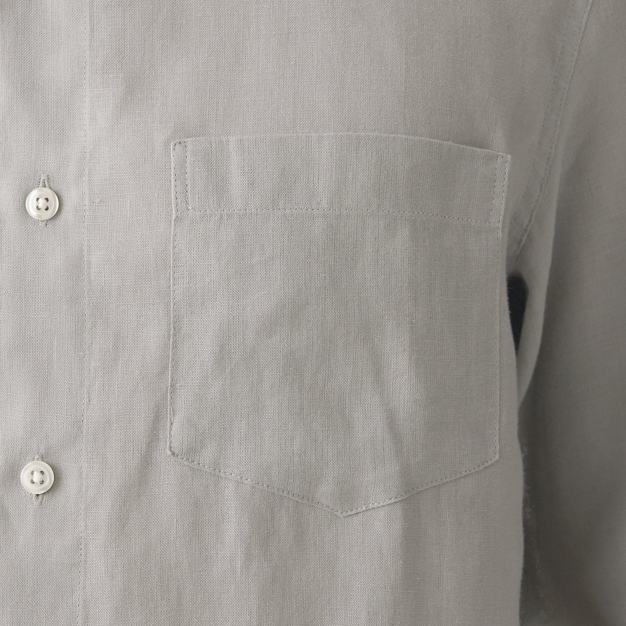 Men's French Linen Washed Stand Collar Shirt