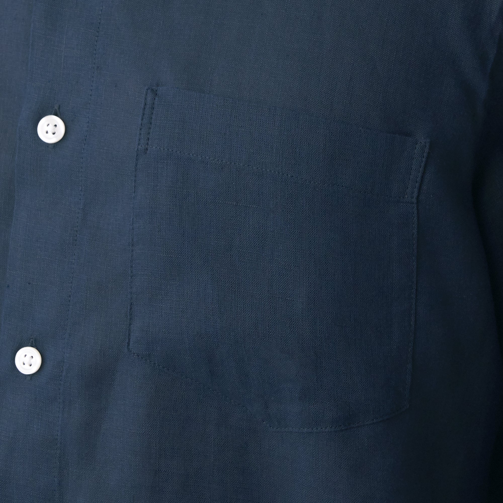 Men's French Linen Washed Stand Collar Shirt
