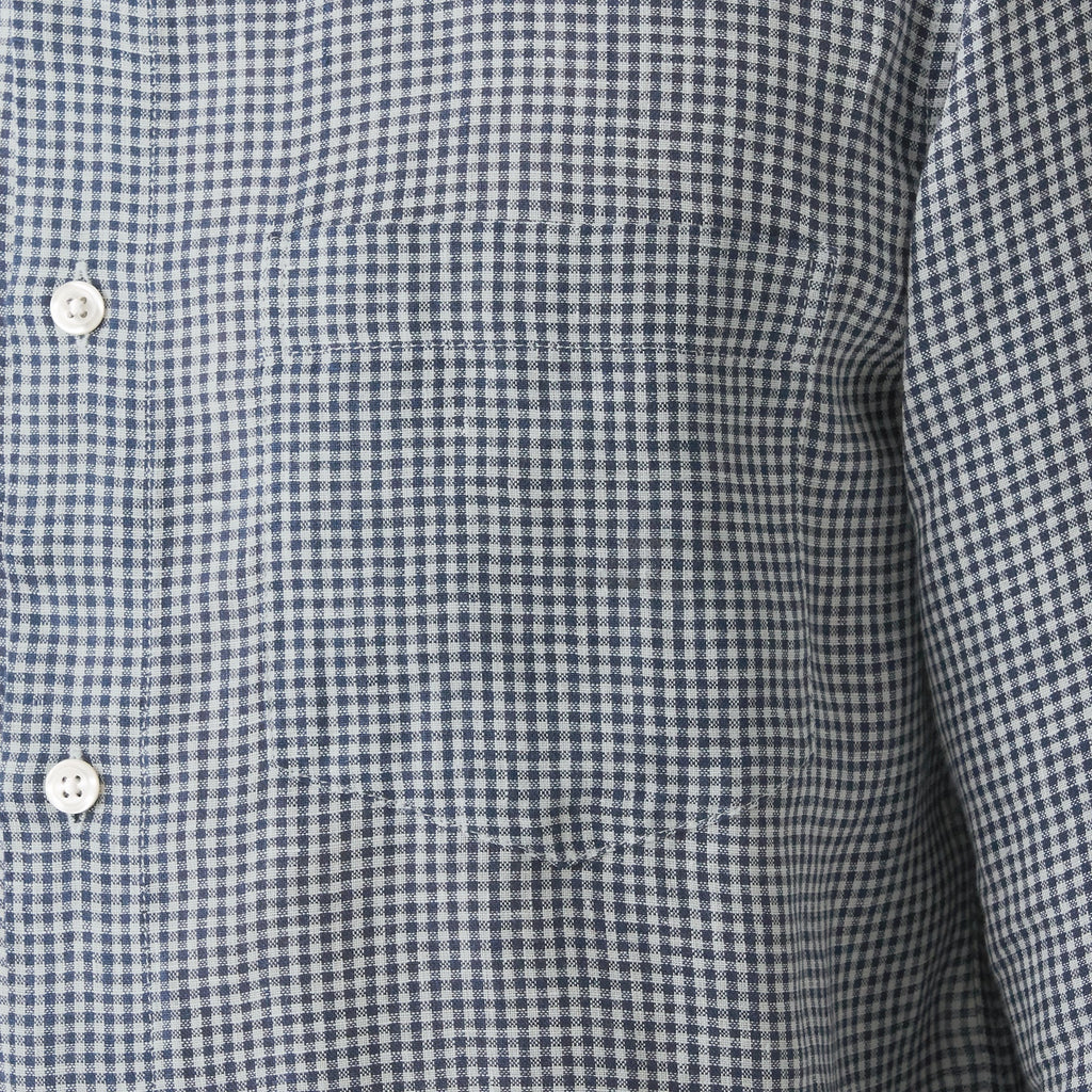 Men's French Linen Washed Stand Collar Shirt