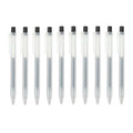 Gel Ink Ballpoint Pen Knock Type 0.5mm - Black (10 Pack)