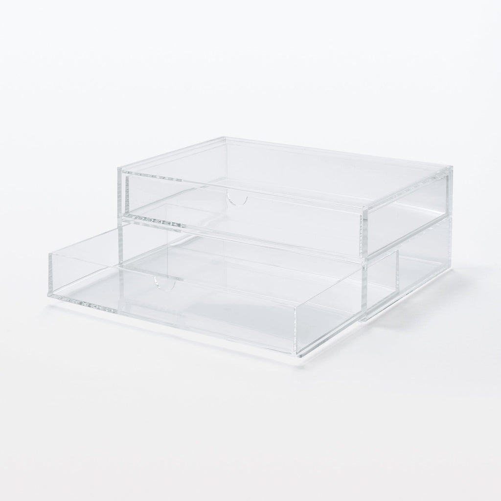 Acrylic Storage Large Case 2 Drawers