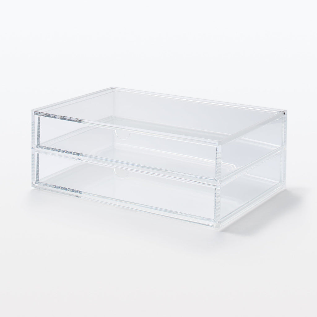 Acrylic Storage Large Case 2 Drawers