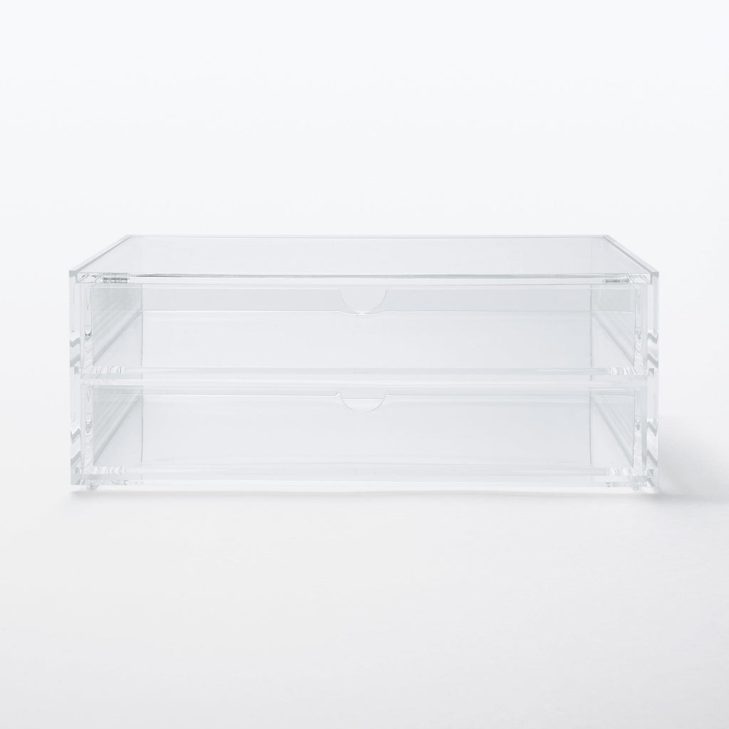 Acrylic Storage Large Case 2 Drawers