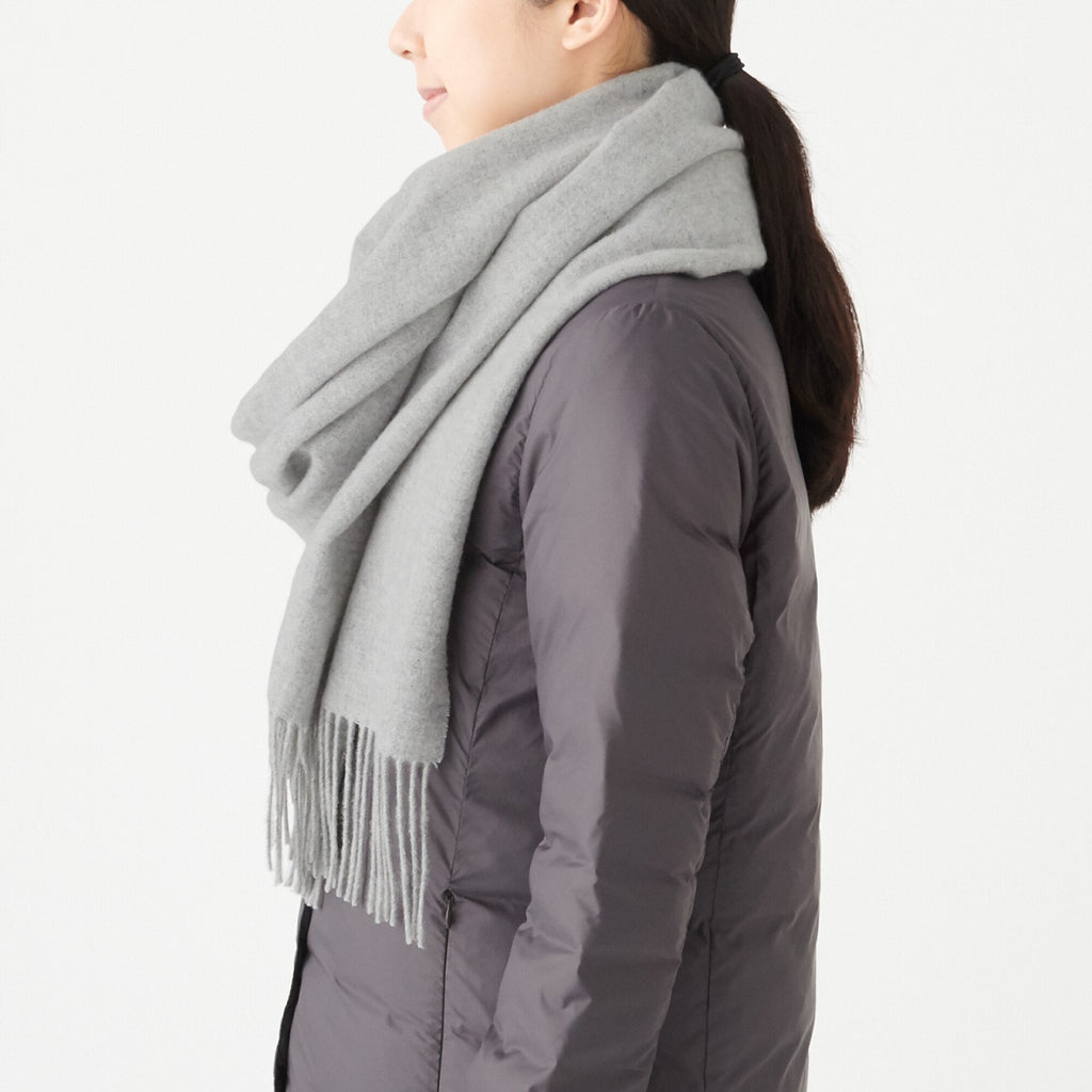 Wool Woven Large Stole 60x200cm
