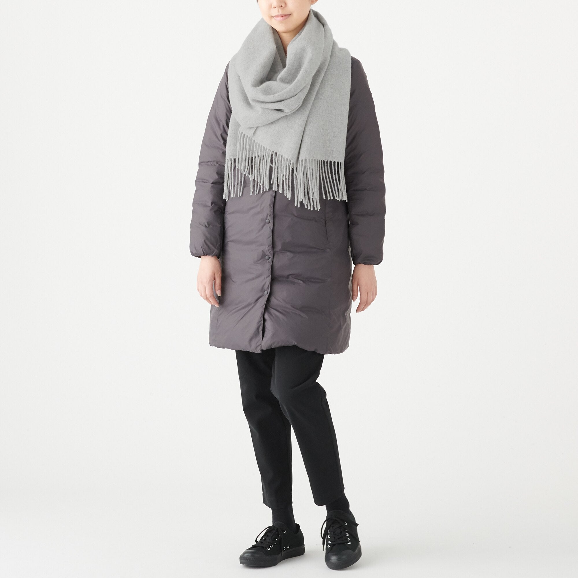 Wool Woven Large Stole 60x200cm