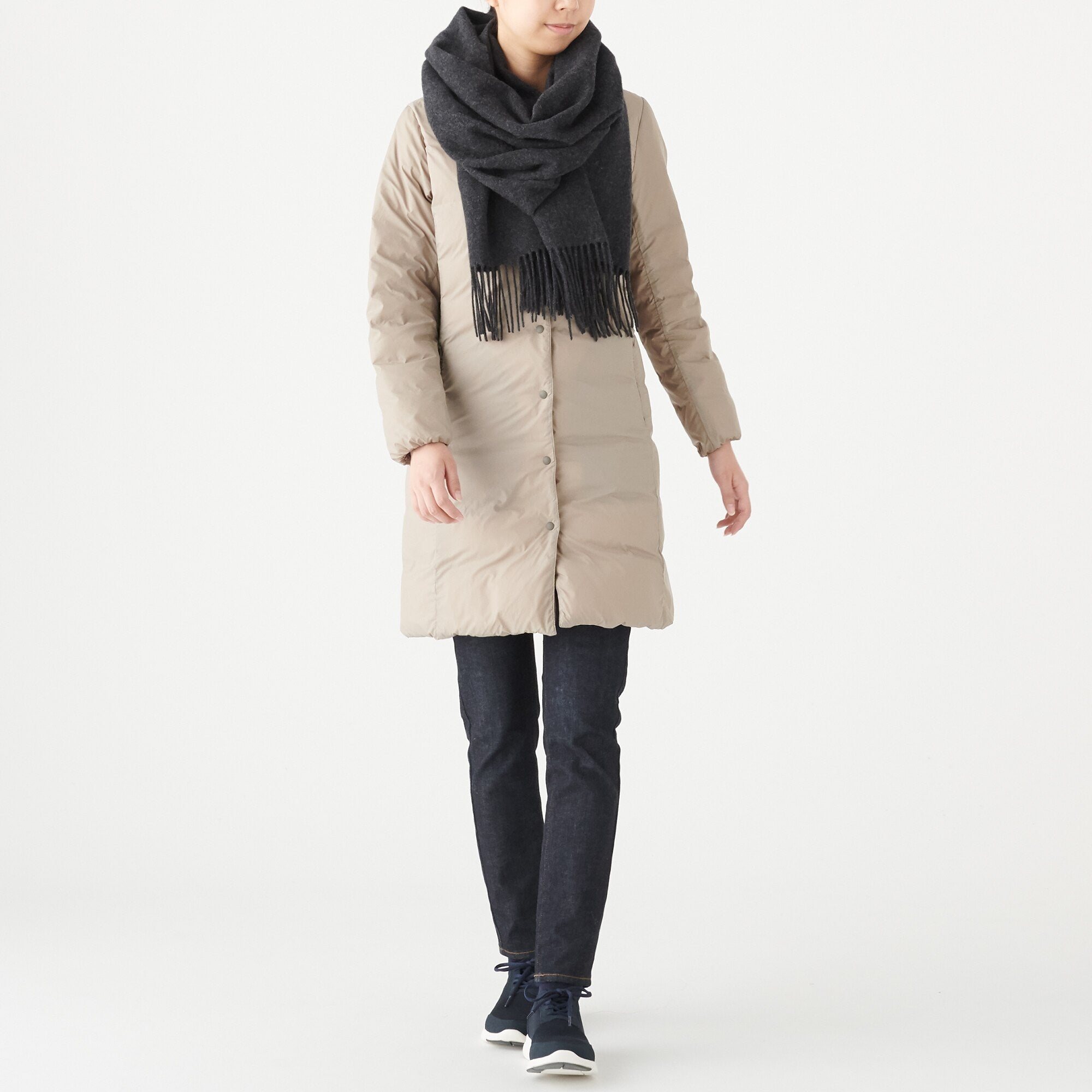 Wool Woven Large Stole 60x200cm