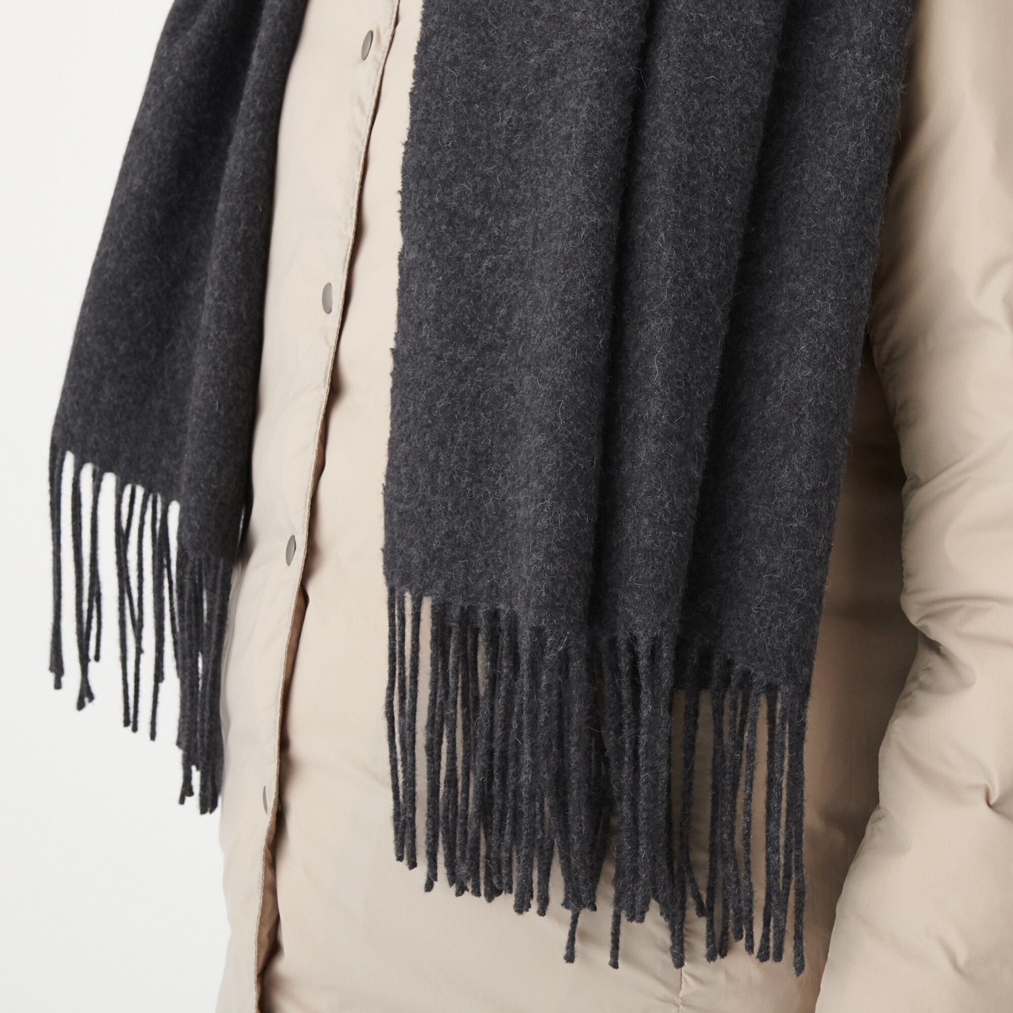 Wool Woven Large Stole 60x200cm