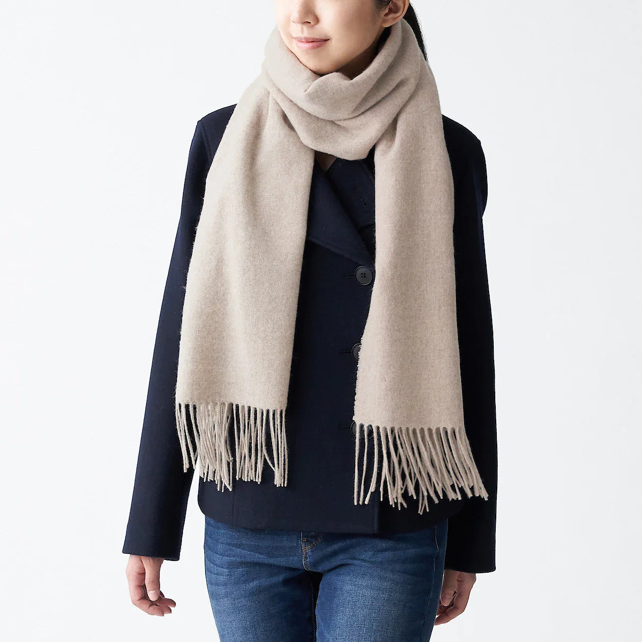 Wool Woven Large Stole 60x200cm Main image
