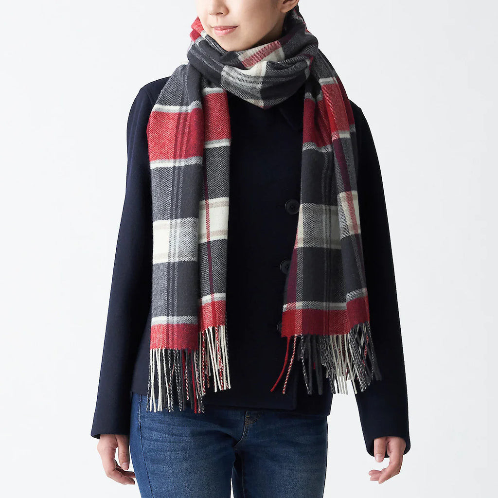 Wool Woven Large Stole 60x200cm