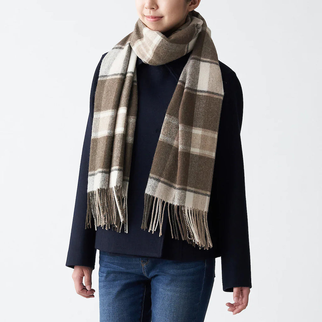 Wool Woven Large Stole 60x200cm