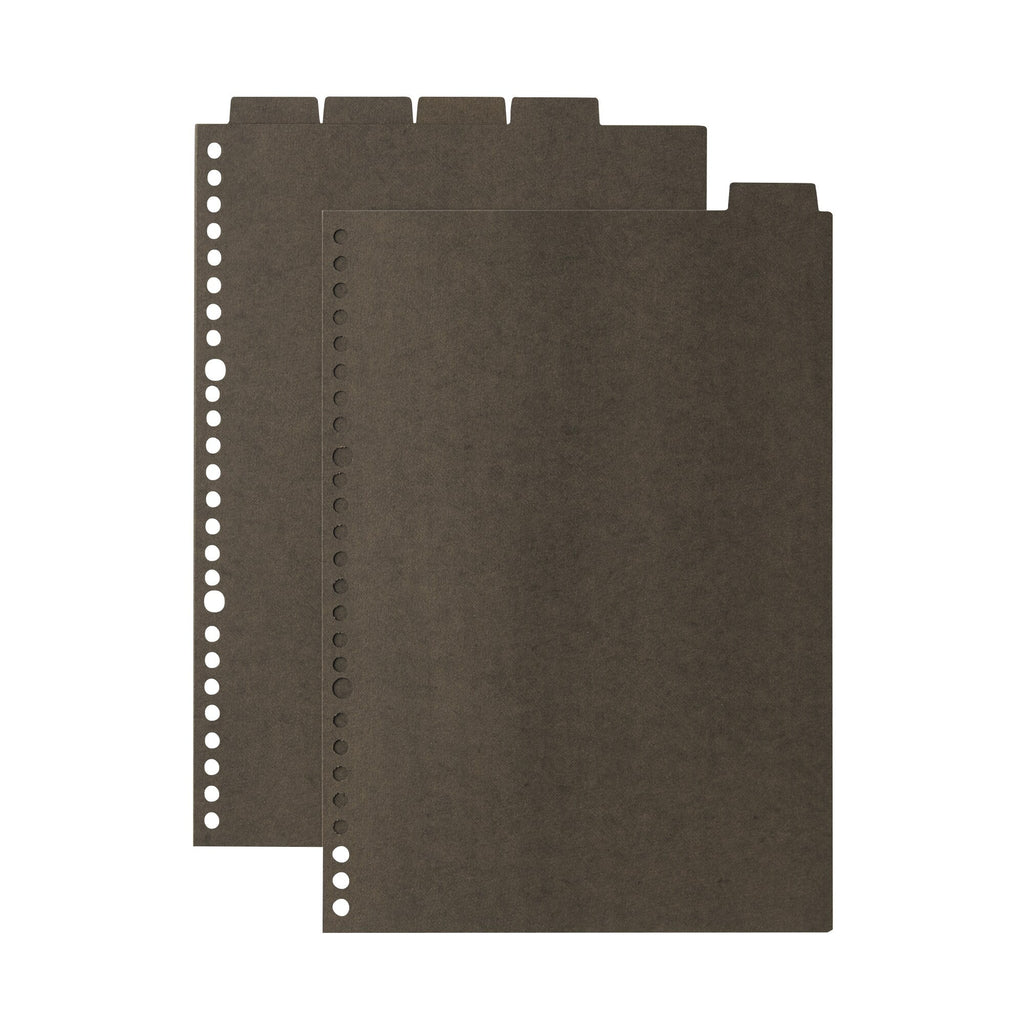 B5 Paper Binder Divider Dark Gray - 26 Holes (5 Pack)