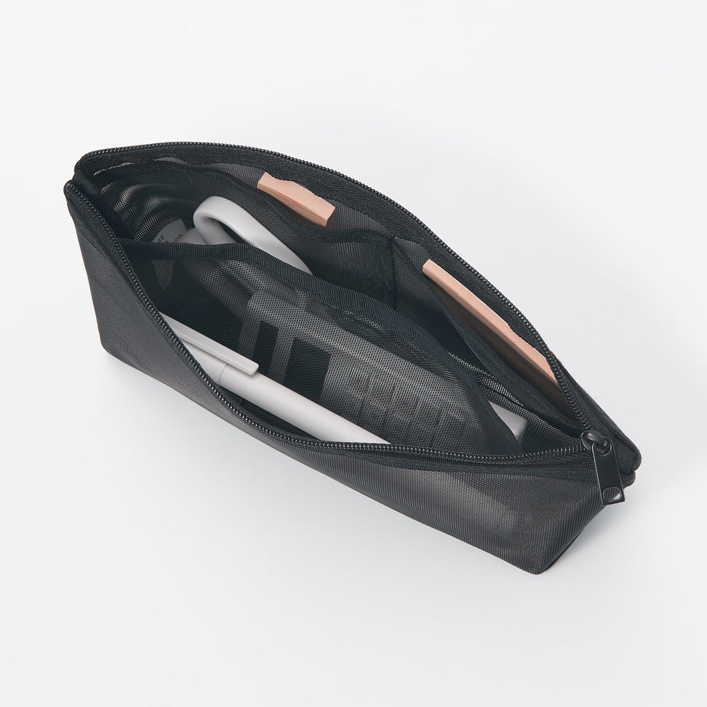 Nylon Mesh Pen Case with Gusset