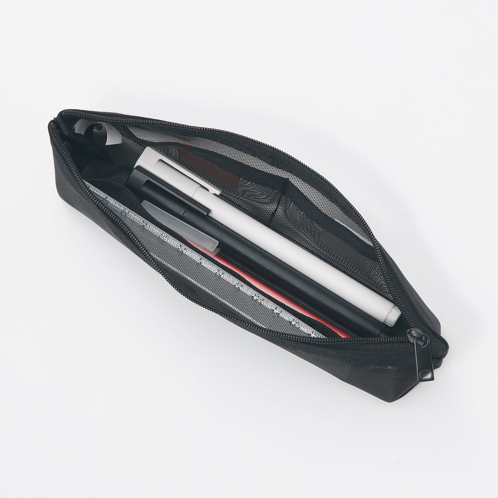 Nylon Mesh Pen Case with Gusset
