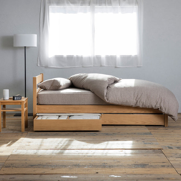 [HD] Wooden Bed Storage Box with Divider
