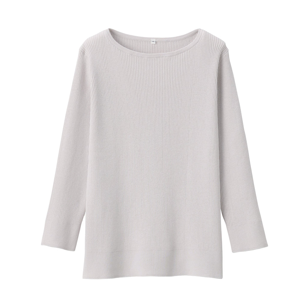 Women Organic Cotton Silk Boat Neck Sweater
