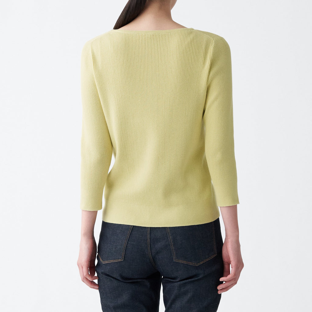 Women Organic Cotton Silk Boat Neck Sweater
