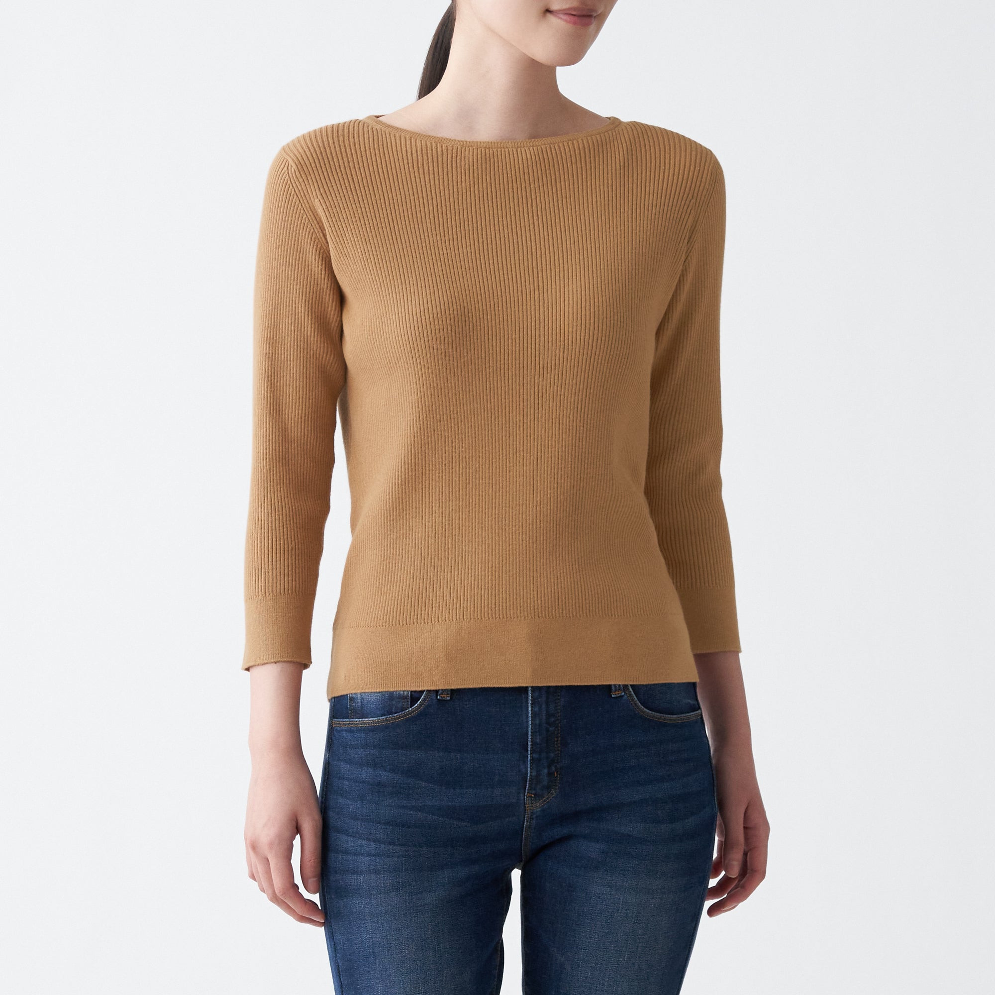 Women Organic Cotton Silk Boat Neck Sweater