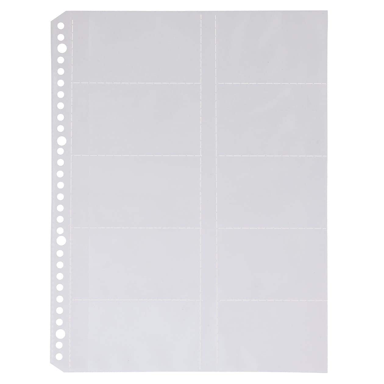 Clear Pocket Refill for Cards 10 Sheets