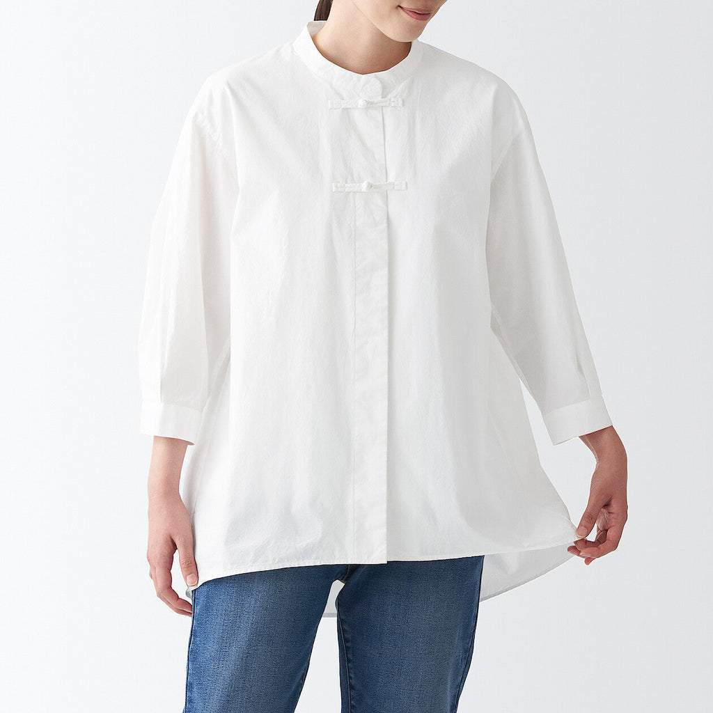 Women's Poplin 3/4 Sleeve Mid Length Shirt