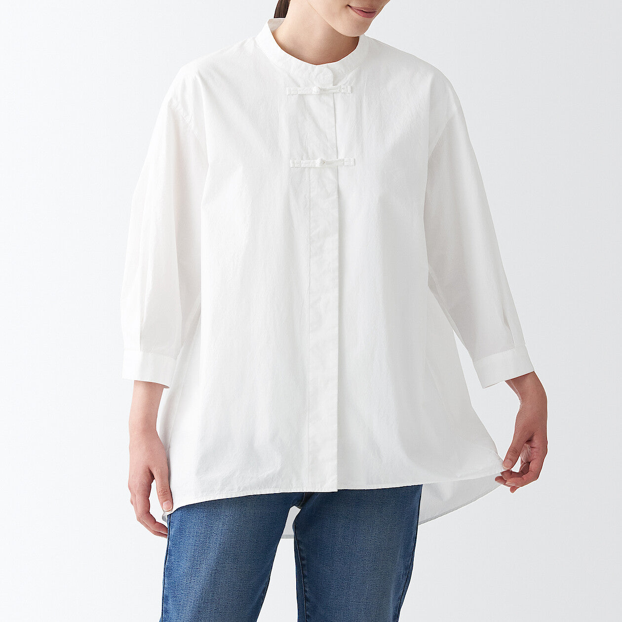 Women's Poplin 3/4 Sleeve Mid Length Shirt