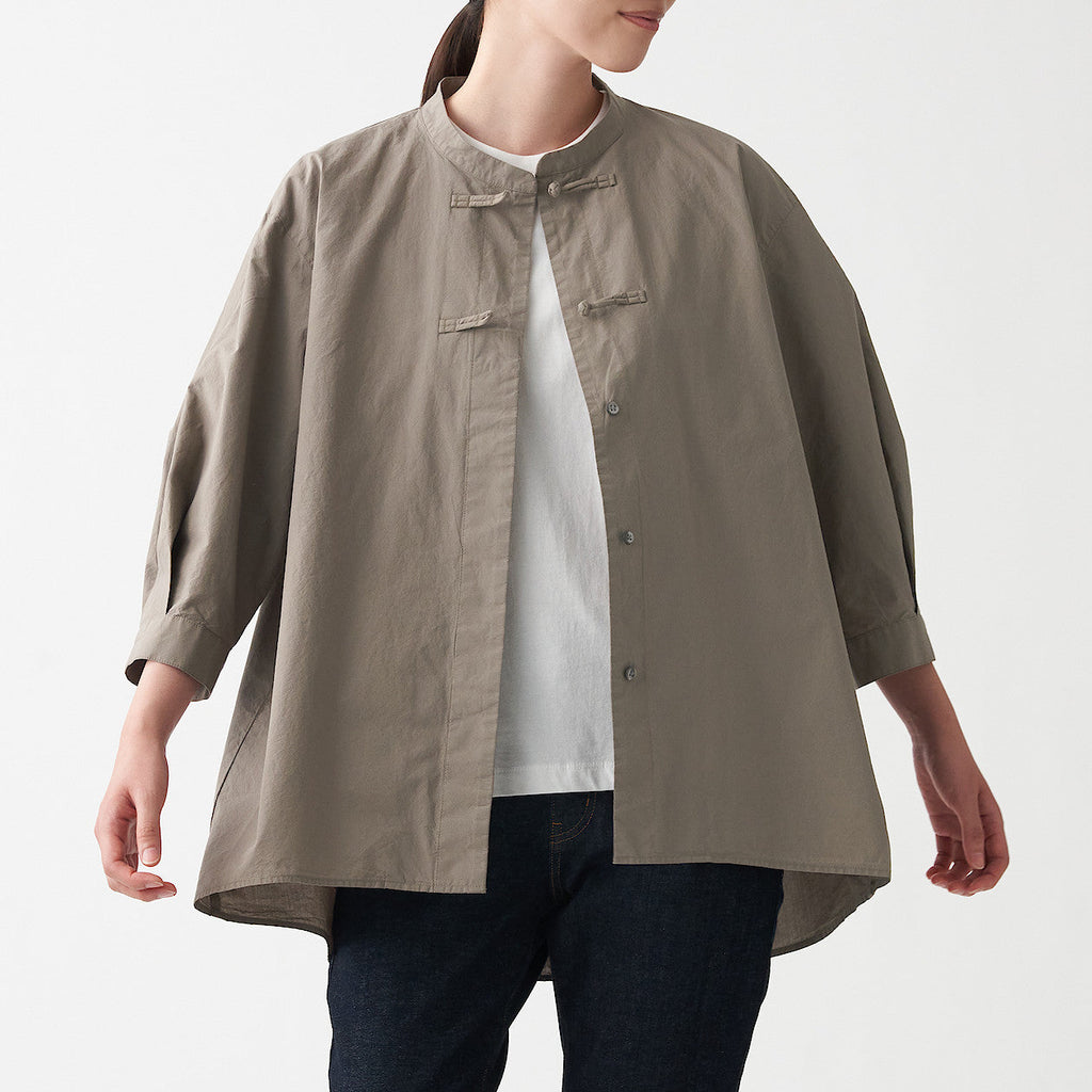 Women's Poplin 3/4 Sleeve Mid Length Shirt