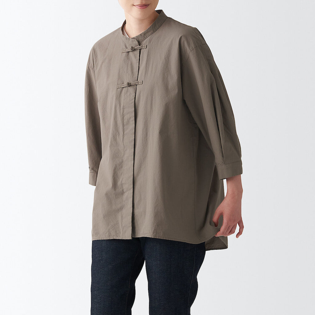 Women's Poplin 3/4 Sleeve Mid Length Shirt