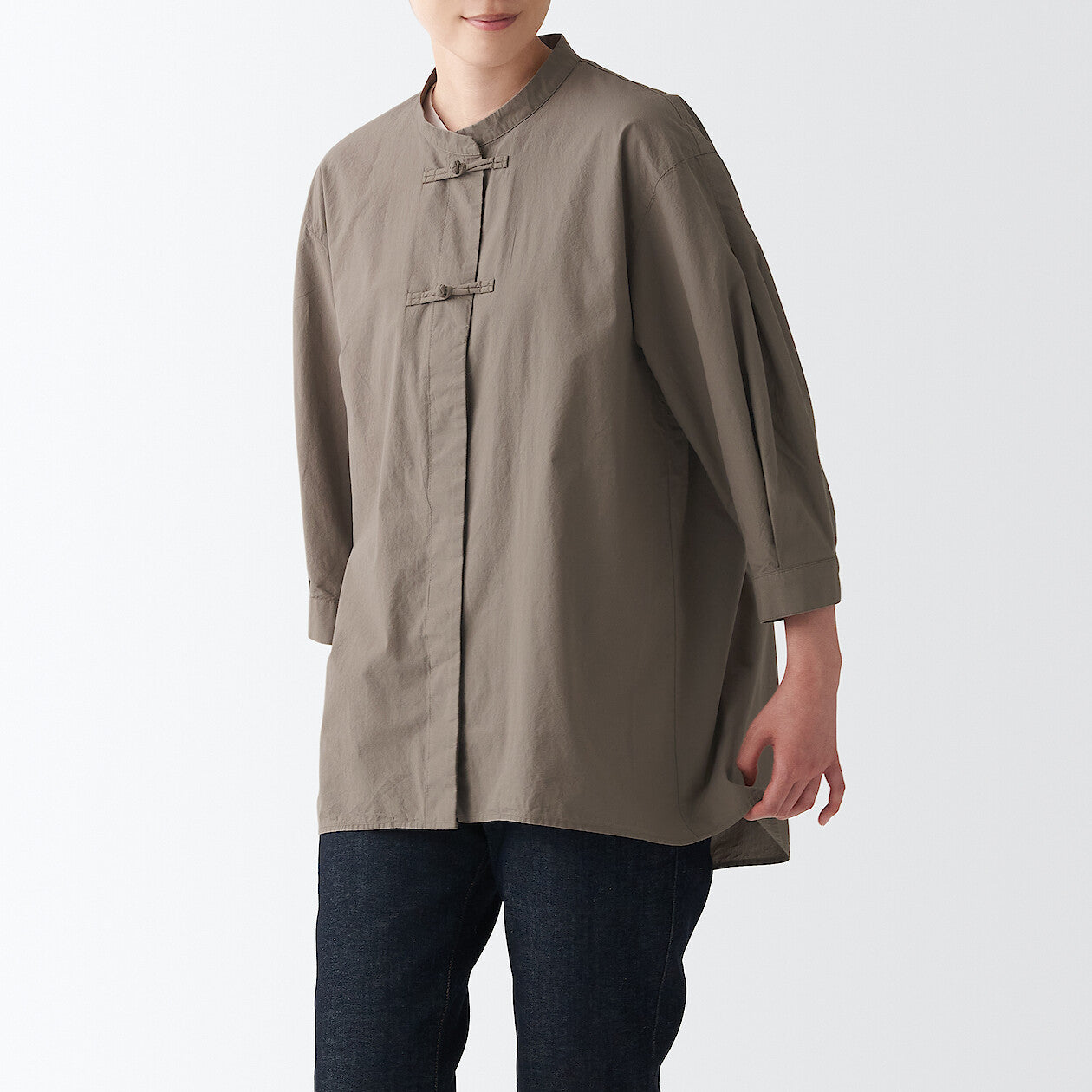 Women's Poplin 3/4 Sleeve Mid Length Shirt