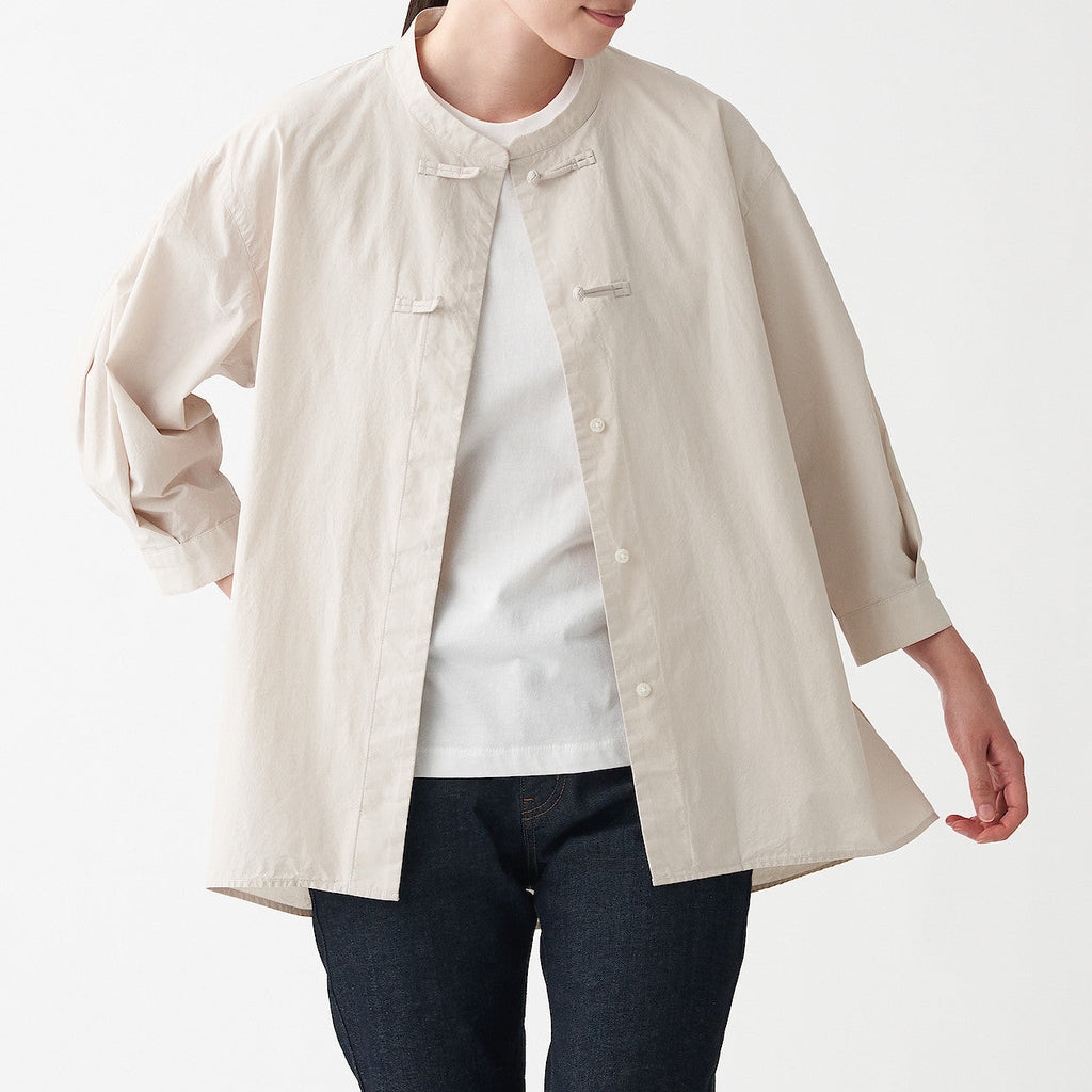 Women's Poplin 3/4 Sleeve Mid Length Shirt