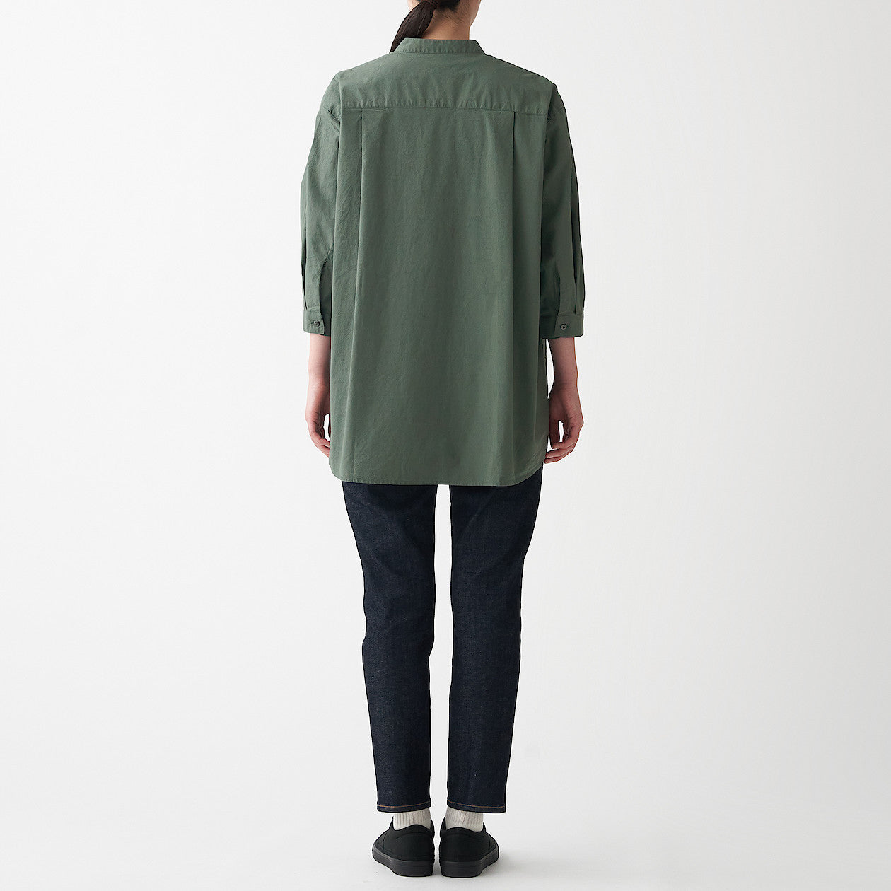 Women's Poplin 3/4 Sleeve Mid Length Shirt