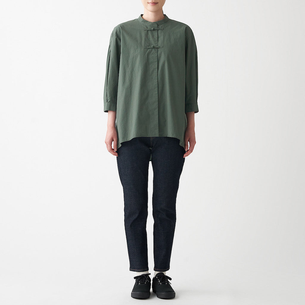 Women's Poplin 3/4 Sleeve Mid Length Shirt