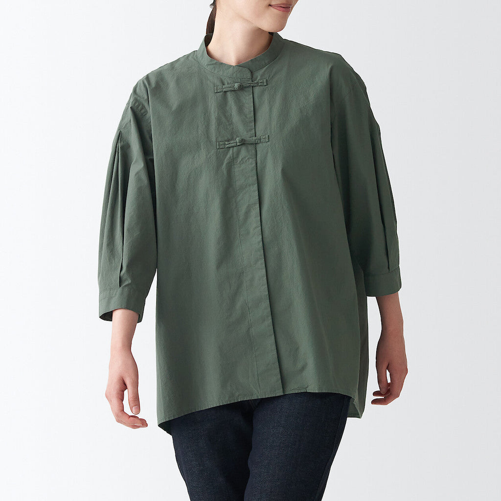Women's Poplin 3/4 Sleeve Mid Length Shirt
