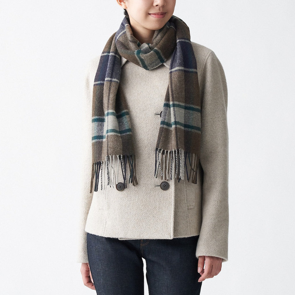 Wool Woven Scarf - Pattern 30x180cm